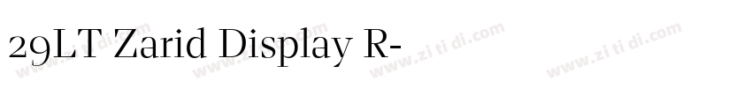 29LT Zarid Display R字体转换 29LT Zarid Display R字体转换